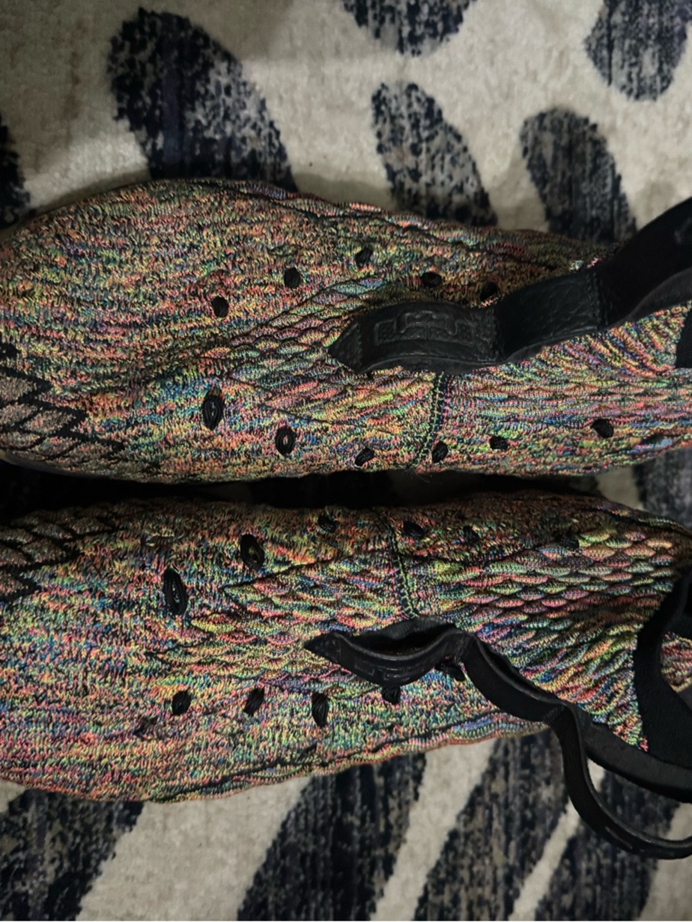 Multi-Color LeBron Knit Slip-On Sneakers